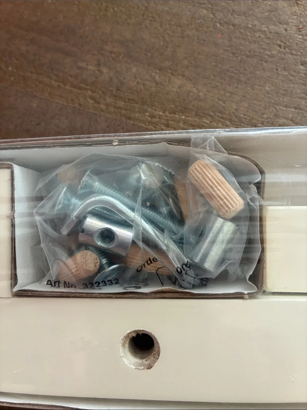 IKEA wall hanging purse coat rack Rod Bracket Set in Cream